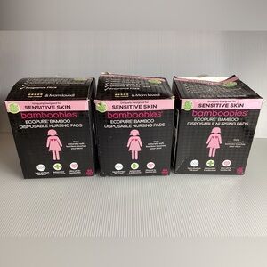 Bamboobies Disposable Nursing Pads for Sensitive Skin 60ct - 3 Boxes (180 total)